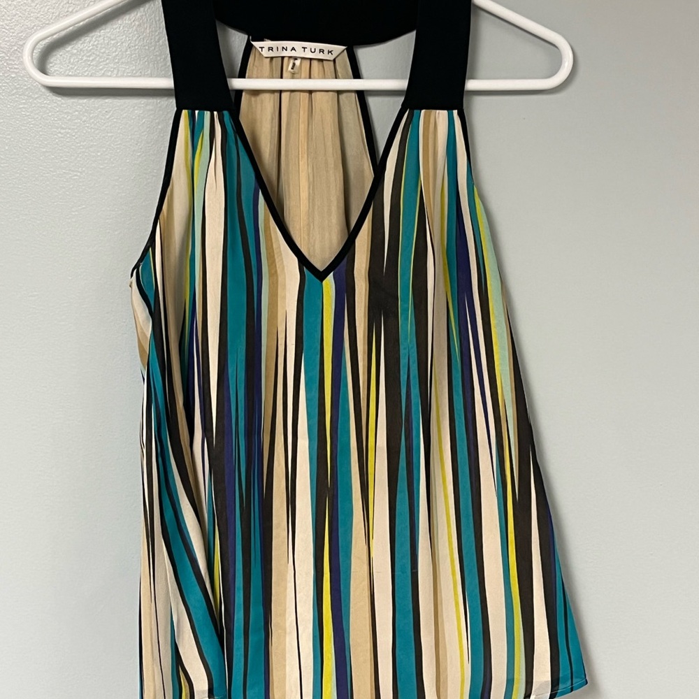 Trina Turk Vibrant Striped Tank Top